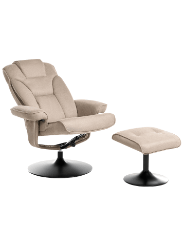 2-tlg Fernsehsessel NYKS in Beige/Grau/Schwarz
