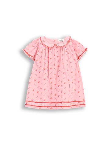 Stoffkleid in gedämpftes Rosa