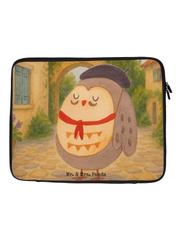 Laptop Tasche Eule Frankreich Design ohne Spruch in Weiß