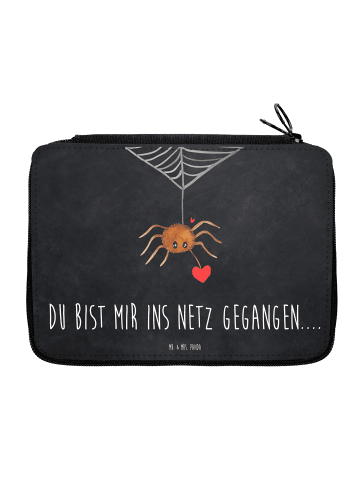 Federmappe Spinne Agathe Liebe mit Spruch in Kreidetafel