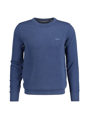 Strickpullover in Jeansblau Melange