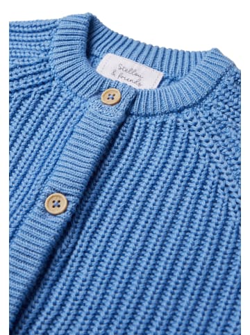 Gerippter Strick-Cardigan in sky blue