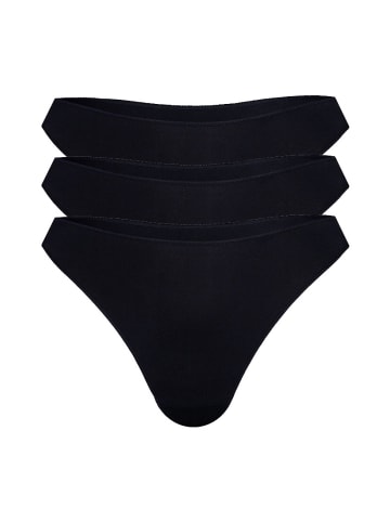 String 3er Pack in schwarz