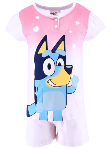 Schlafanzug kurz Bluey in Hellrosa