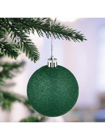 72-tlg. Weihnachtskugeln Set in Dunkelgrün