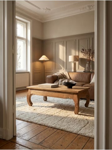 Couchtisch Massiv-Holz 110 cm breit Wohnzimmer-Tisch Design in Akazie
