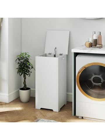 Wäscheschrank freistehend in Weiß