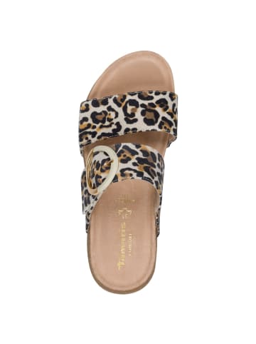 WIDE FIT Pantolette in BEIGE LEO