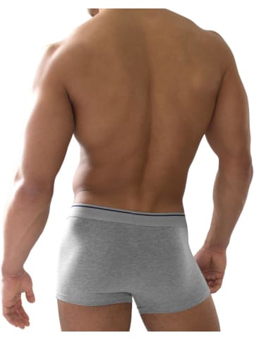 6 Stück Retro Boxershorts aus Baumwolle in Grau