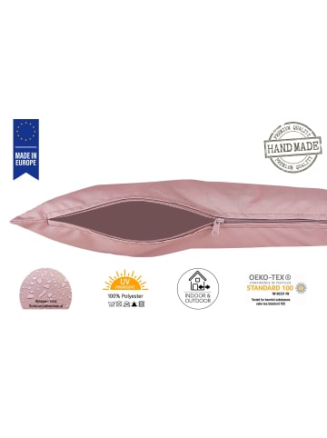 2er Set Outdoor Kissenhülle 40x40cm Uni in Altrosa