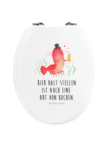WC Sitz Hummer Weizen mit Spruch in Weiß