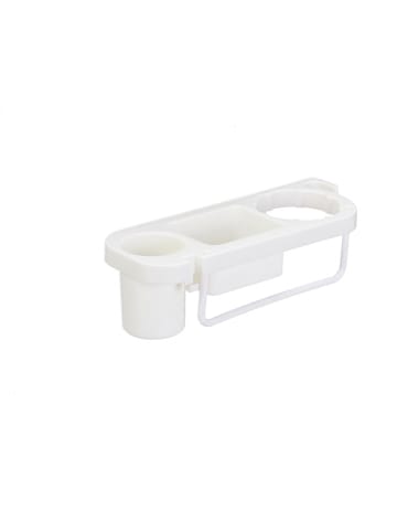 Föhn-Halterung in Weiß