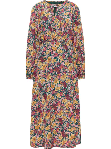Damen Maxikleid Mit Blumenprint in Grün Mehrfarbig