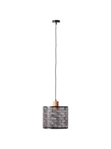 Santy Pendelleuchte schwarz/natur Metall schwarz 1x A60, E27, 52 W