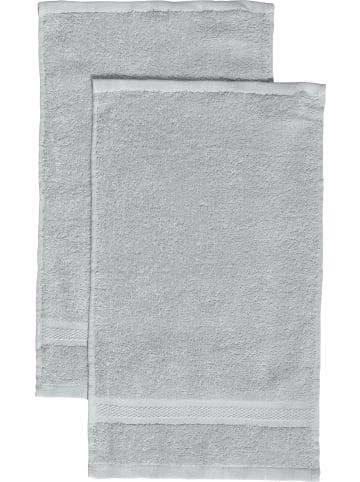 Frottier Gästetuch 2er-Pack Chicago in silber