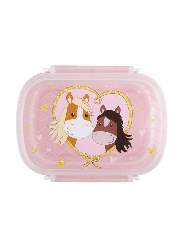 Brotdose Lunchbox mit Rohkostschälchen in roségoldfarben