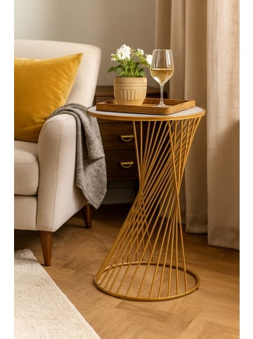 Beistelltisch Serena in goldfarben