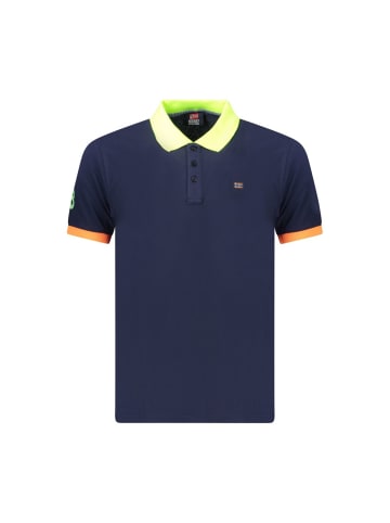 Blau Herren Poloshirt Hemd aus Baumwolle