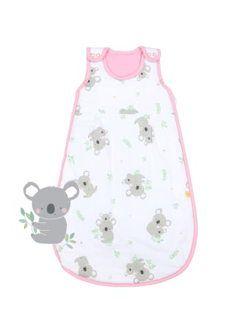 Babyschlafsack, 2.5 TOG in Rosa-Weiß