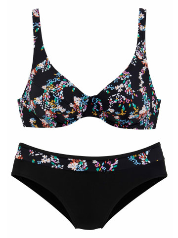 Bügel-Bikini in schwarz-bedruckt