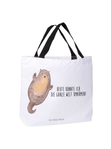 Tote Bag Otter Umarmen mit Spruch in Weiß