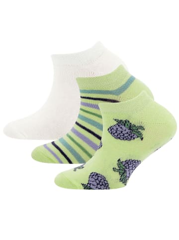 3er-Set Sneaker Socken 3er Pack Beeren in limone-latte