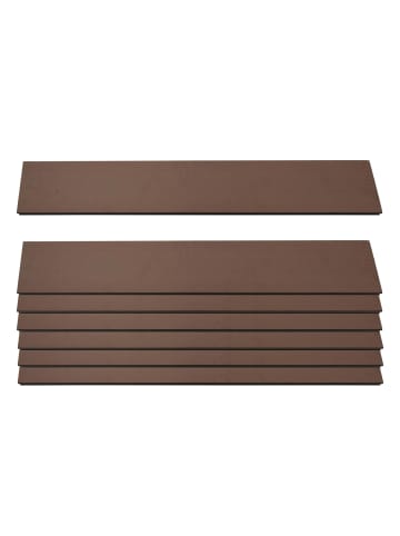 7er Set Latten für WPC-Sichtschutz Savoie, 90cm, braun