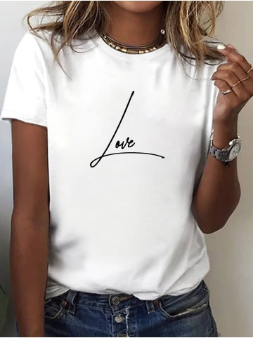 T-Shirt Love WEISS-Schwarz