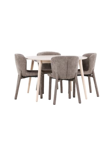 Essgruppe Flora (5-teilig) Whitewash 120 x 120 cm