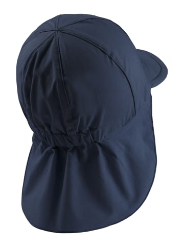 Schirmmütze mit Nackenschutz einfarbig in marineblau