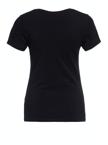 Queen Kerosin Printshirt mit V-Ausschnitt Boom in schwarz