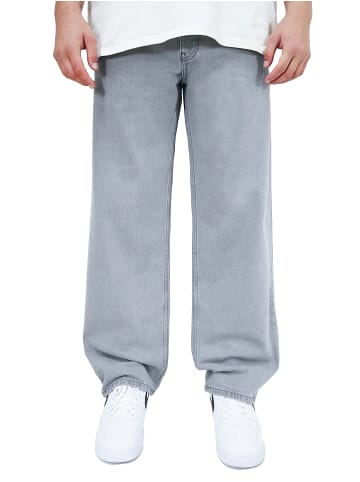 Baggy Jeans Loose Fit mit gestickter Gesäßtasche in Grau-2