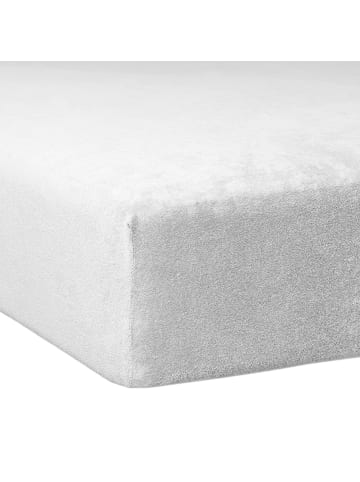 Spannbettlaken Flausch Biber in weiss