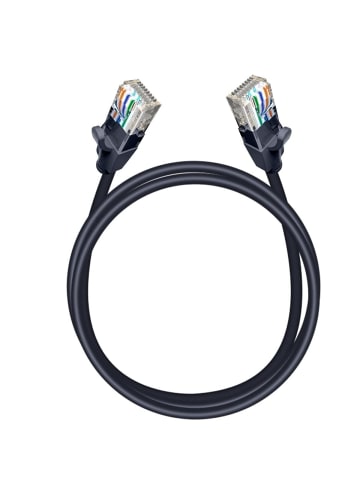 Netzwerkkabel RJ45 LAN-Kabel , UTP, Cat.6a 10m Schwarz