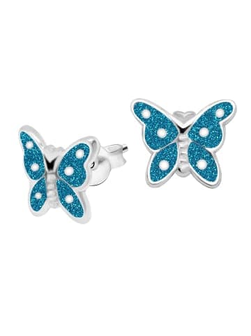 Silber Ohrringe 925 Schmetterling 0,7 cm x 0,8 cm