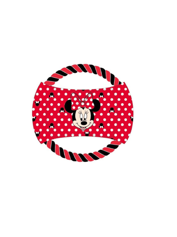 Disney Minnie Maus Hundespielzeug Quietschplüsch mit Zerrseil in Rot