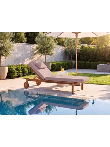 2-tlg Gartenliege LATERZA  in Braun/Beige
