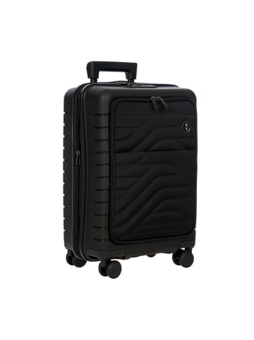 Ulisse 4 Rollen Kabinentrolley 55 cm mit Dehnfalte black