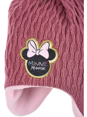 Wintermütze mit Bommel in Pink