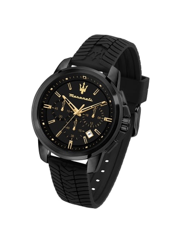 Chronograph-Armbanduhr Maserati Successo in schwarz groß (ca. 44mm)