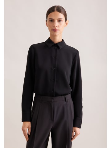 Hemdbluse Regular in Schwarz