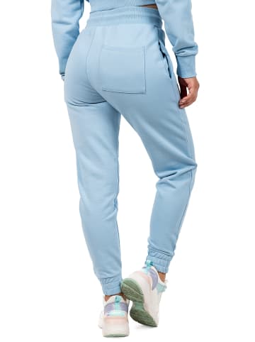 Damen Slim Fit Jogginghose Marken-Stick in Baby Blue
