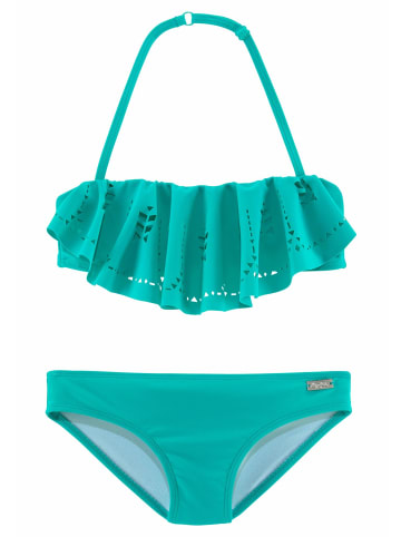 Bandeau-Bikini in türkis