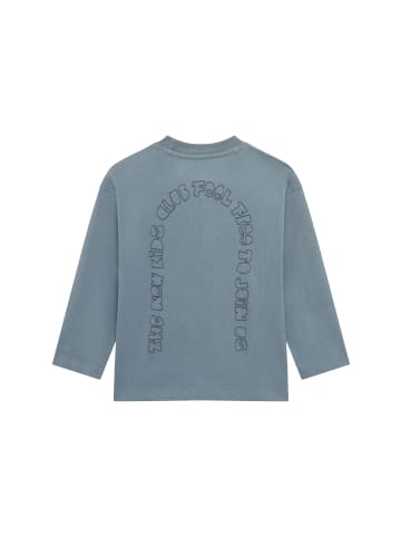 Langarmshirt - Backprint in Blue Mirage