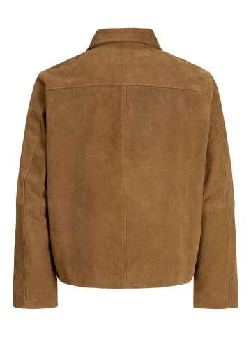 Jacke aus Wildleder in Cognac