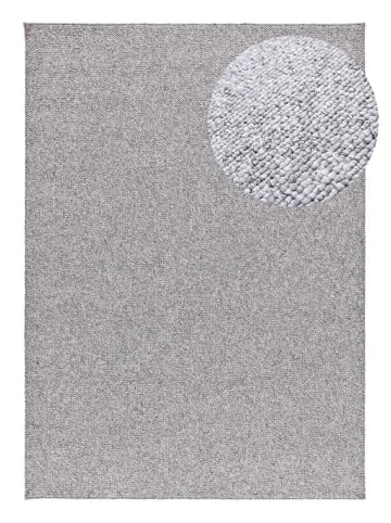 Waschbarer Kurzflor-Teppich PETRA in silber