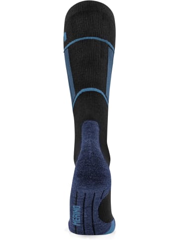 2 Paar Merino Kompressionskniestrümpfe Darwin in Blau