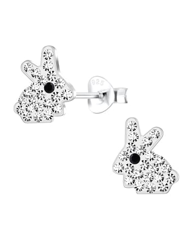 Silber Ohrringe 925 Hase 0,7 cm x 0,8 cm