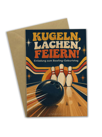 Glückwunschkarte Geburtstag Kugel nostalgisch D... in Weiß