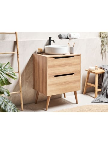 Waschbeckenunterschrank CARIACICA in Braun - (W) 60 x (H) 80 x (L) 45 cm